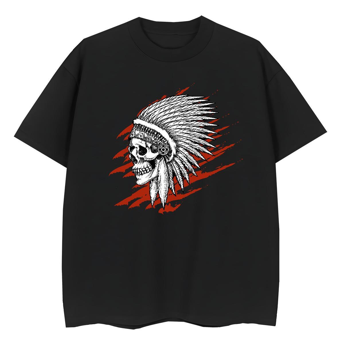 Fashion New Woman T Shirts 230g 100% Cotton Round Neck Short Sleeve Beach skull Women Tees Wholesale Cartoon Anime Clothings