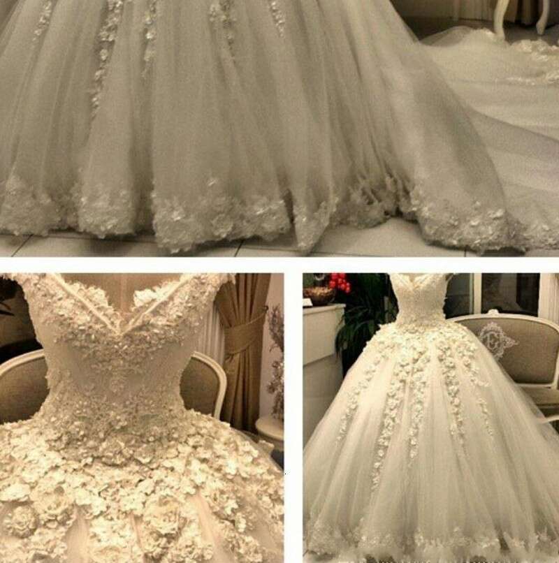2024 New Arabic Dubai Wedding Dress Beaded Bridal Gown With wers Lace Applique Custom Made Vestidos De Noiva