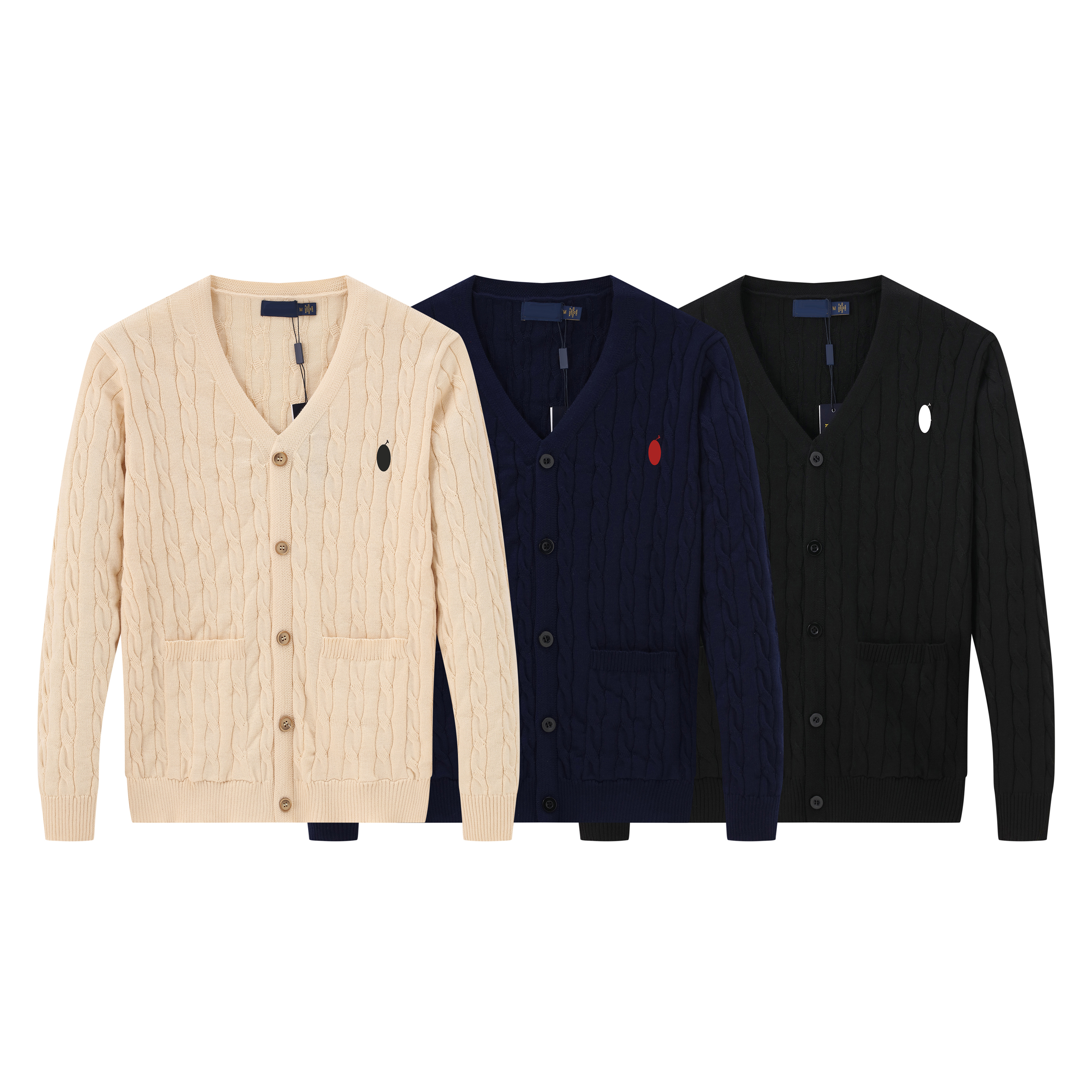 High quality men's cardigan pullover designer luxurious polo classic jacket fashionable pony embroidery knitted fabric button knitted sweater Size M-2XL