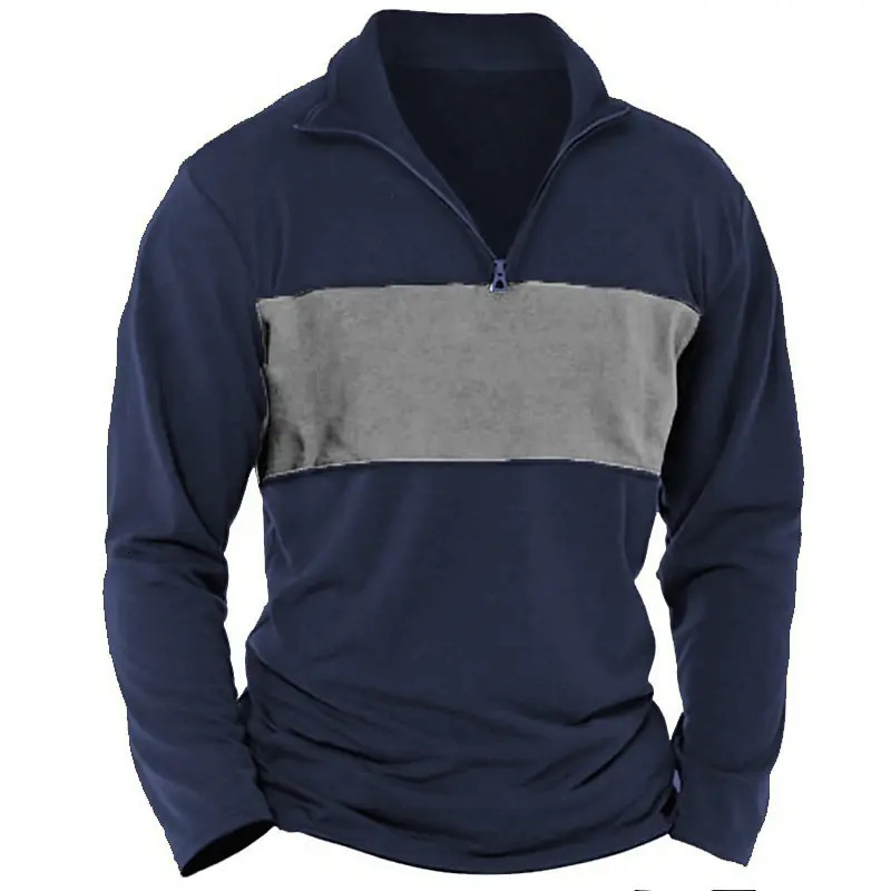 Casual Simplicity Style Half Zip Long Sleeve Sweatshirts Autumn Vintage Clothes Fashion Stand Collar Loose Tops Daily Pullover 241011