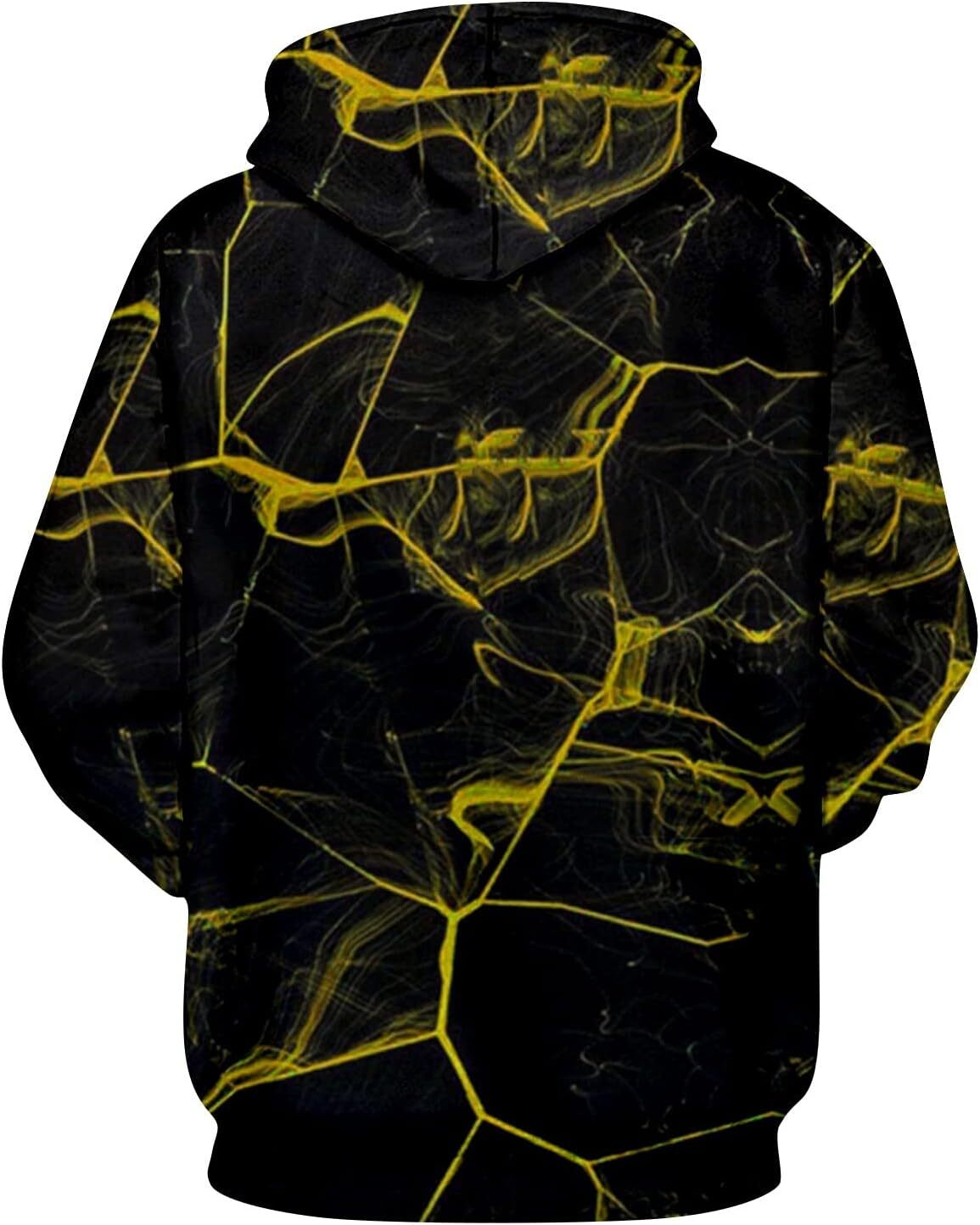 Hoodie for Mens Womens Hoodies for Men Trendy 3D Print Retro Print Drawstring Long Sleeve Running Athletic Hooded Pullover Sweatshirts with Pocket Gra