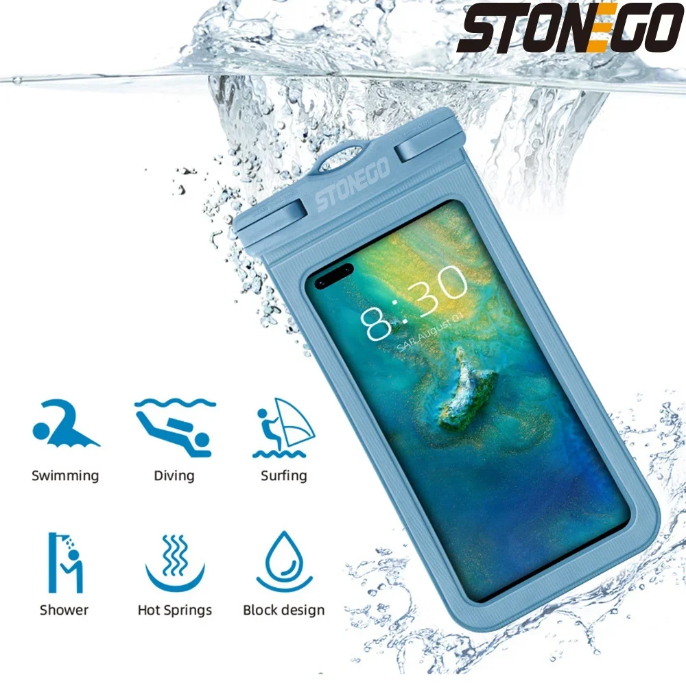 STONEGO Universal Mobile Phone Waterproof Bag Mobile Phone Case for Swimming Diving Outdoor Mobile Phone Waterproof Pouch