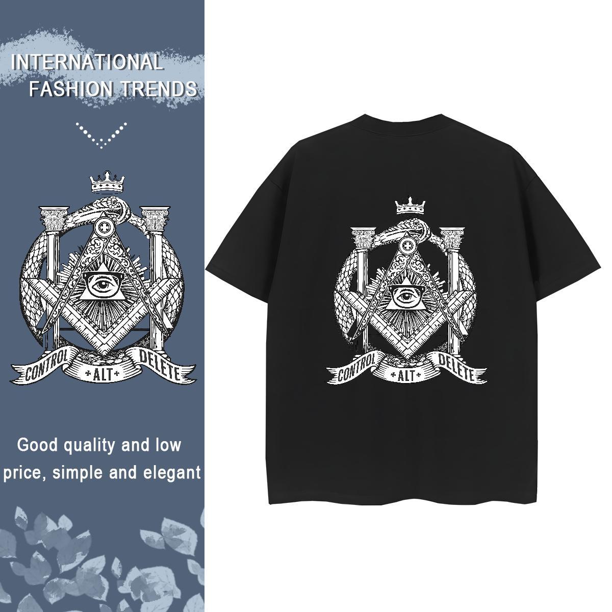 2024 Designer Womens T Shirts 230g Pure Cotton Breathable Short Sleeve Outdoor eye of the devil Woman Tshirt Wholesale White Plus Size Tees
