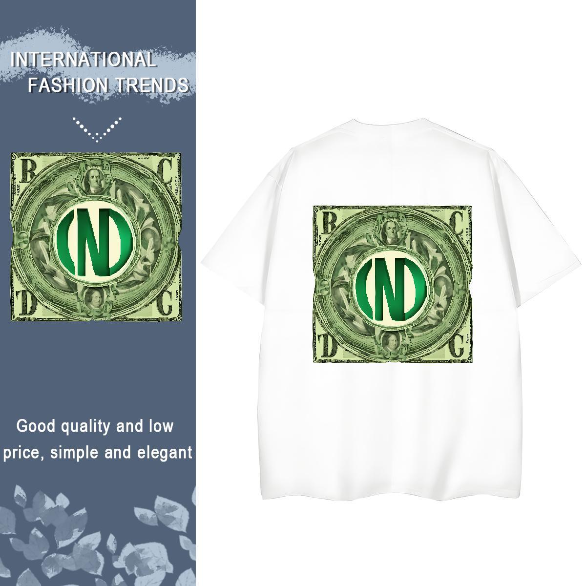 Factory Direct Woman T Shirts 100% Cotton 230g Crew Neck Casual dollar Lady T shirt Free Shipping Anime Tees Shirts