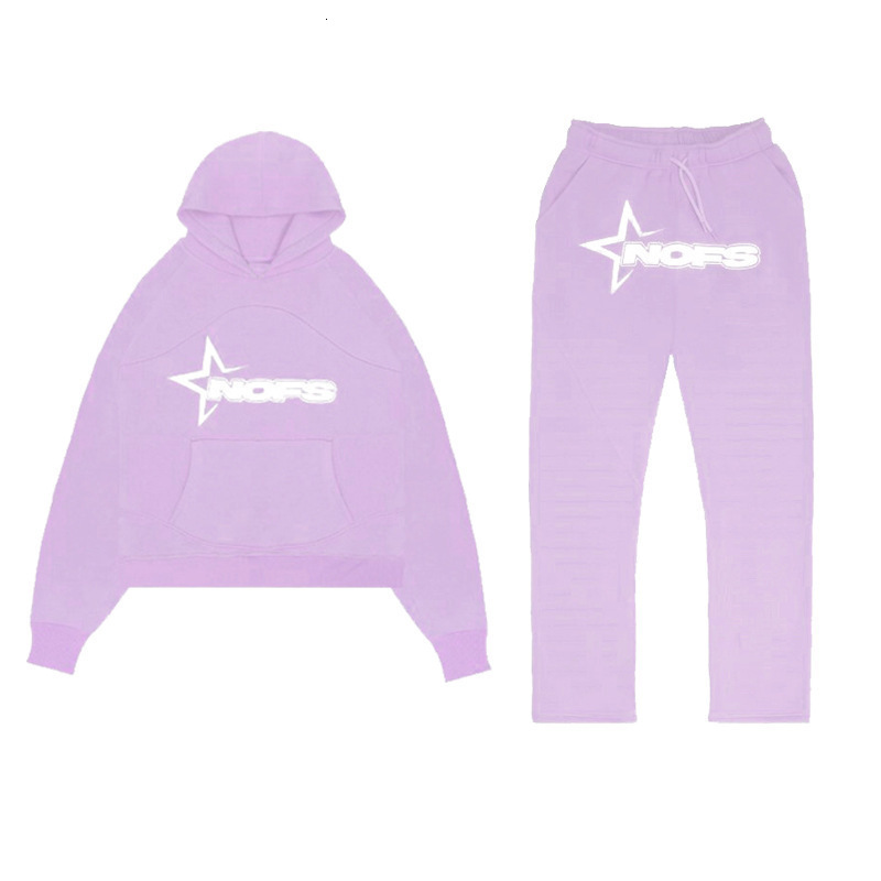 Mens Hooded Athletic Tracksuit Unisex Two-Piece Running Clothing Long Sleeve Pullover Hoodie Sweatshirt Track Pants Sets R240816