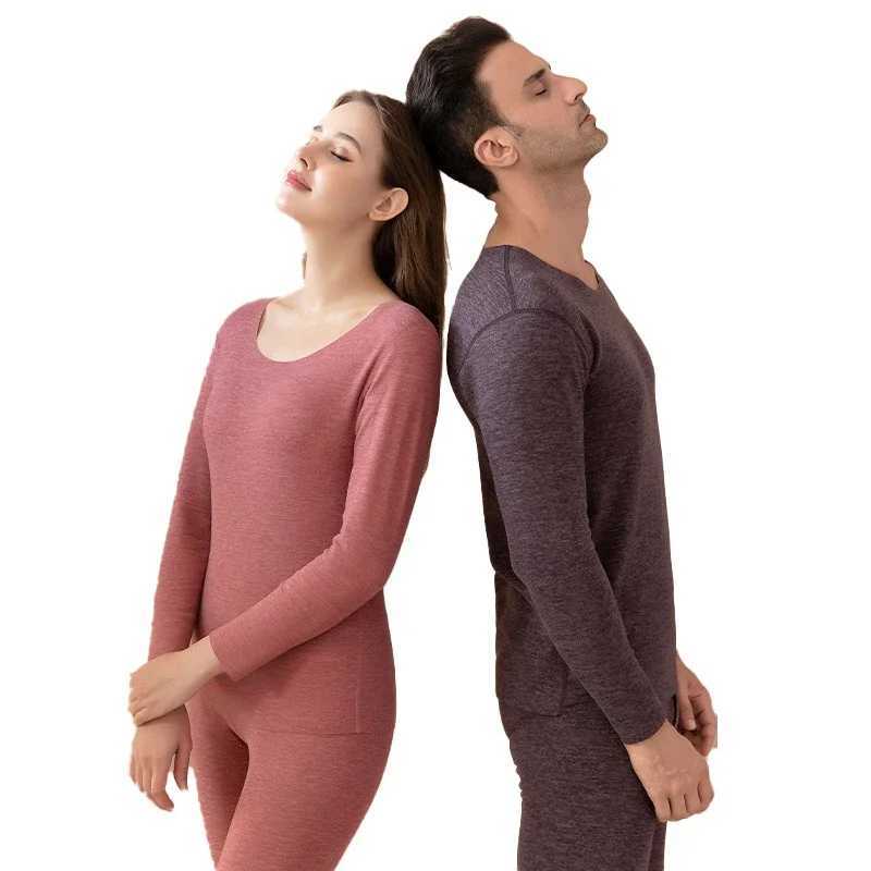 Women's Thermal Underwear Womens hot underwear hot underwear set womens cold seamless thick double-layer winter clothing Y241011PRXO