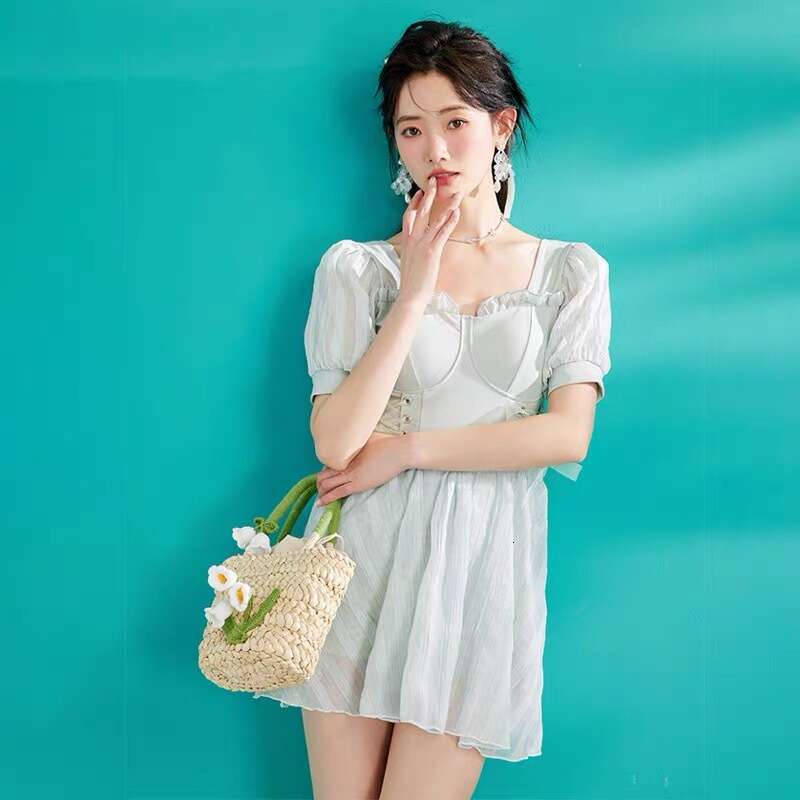 Direct Operated Peninsula Love Letter Swimsuit Women's Summer 2024 New Style, One Piece, Slightly Fat Girl, Large Size, Premium Sensation, Hot Sp