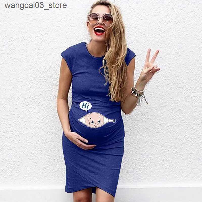 Maternity Dresses Cute Maternity Dress Loose Casual Dress Women Maternity Clothes Plus Size Pregnant Woman Maternity Dress L240910