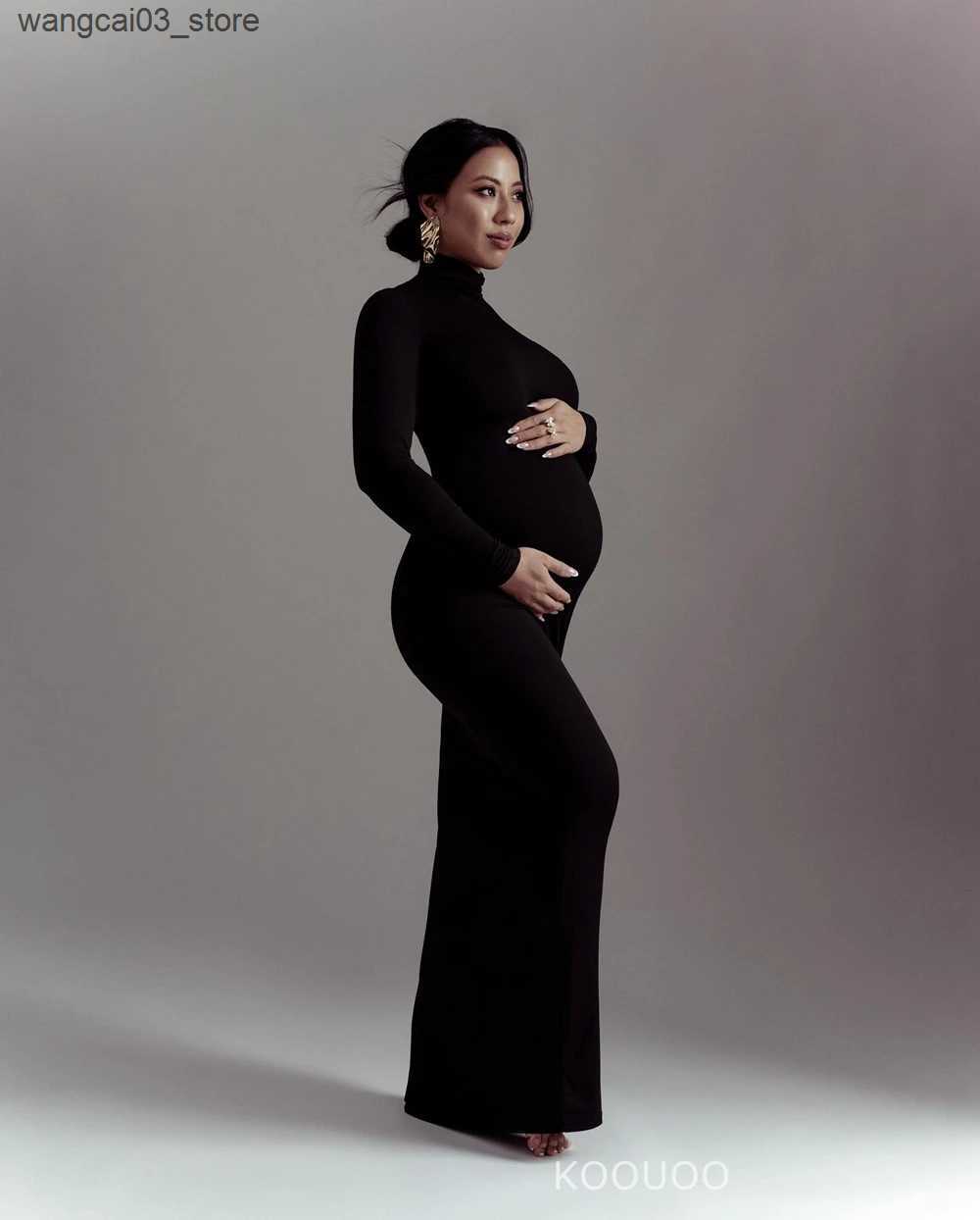 Maternity Dresses Maternity Dresses For Photoshoot Pregnancy Women Bodycon Maxi Long Dresses Clothes for Pregnant Photography Babyshower Props L240910