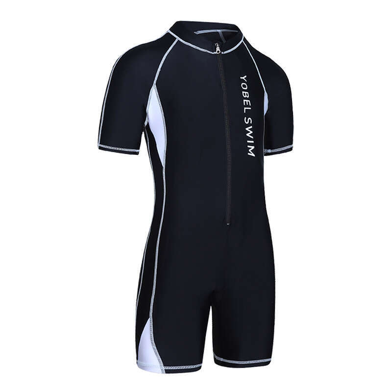 Children's Boys' Chubby One-Piece Swimsuit, Teenage Student Diving Suit, 2022 New Hot Spring Swimsuit