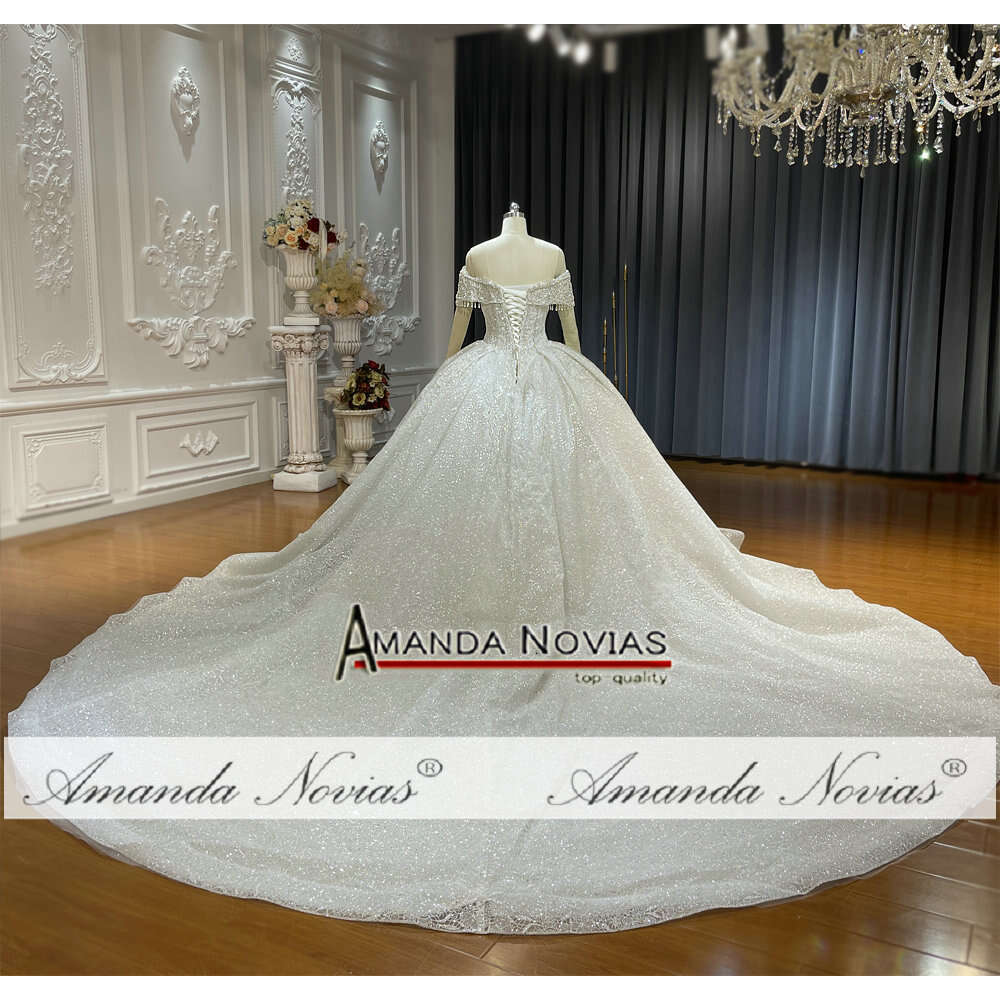 Wedding Dress Ball Gown Sweetheart Off The Shoulder Sequins or-Length Princess Bride Vestido De Noiva Custom Made
