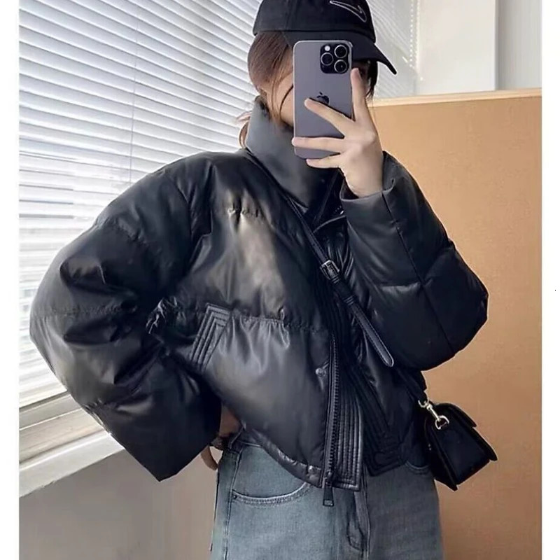 Winter Womens Clothing Parkas Puffer Jacket Warm Thick Short Cottonpadded Long Sleeve Zipper Chic n Vintage 240930