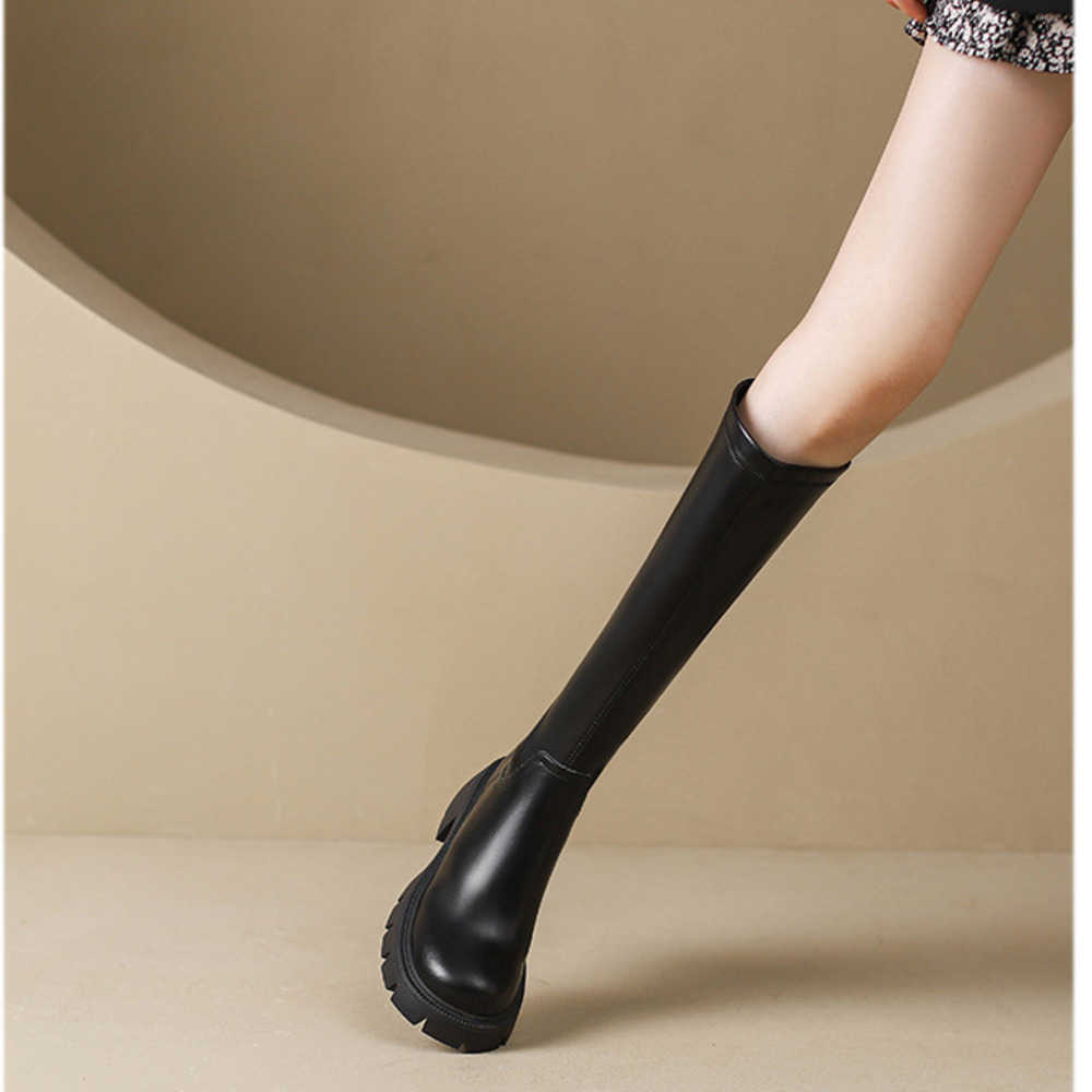 Fashionable Long Martin Boots For Women In Autumn And Winter Fashion Boots The Knee Thick Heel High Sole Knight Boots 240826