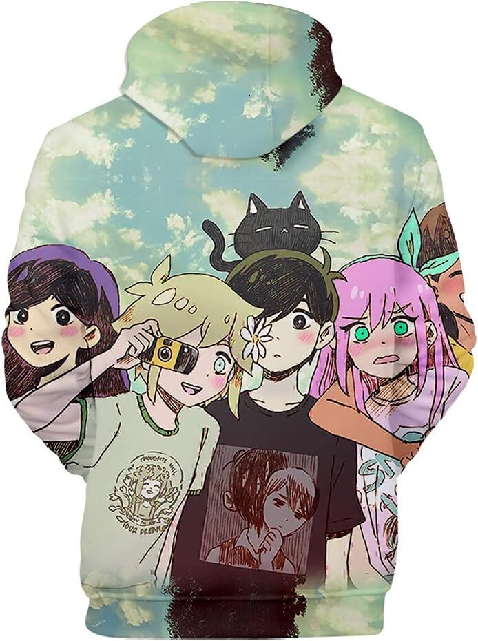 Hoodie for Mens Womens Omori Hoodies 3D Prints Women Men Long Sleeve Hooded Sweatshirts Harajuku Streetwear Pullover Tracksuit Graphic keep warm