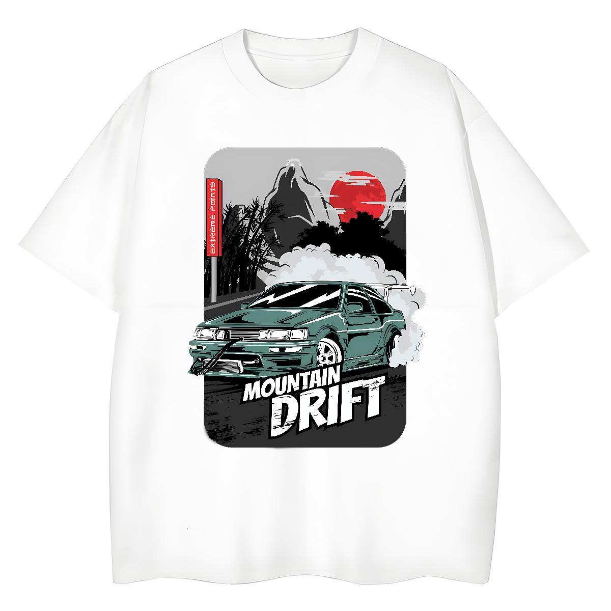 Custom T Shirts Women 230g 100% Cotton Breathable Short Sleeve Street Casual mountain Womens Tshirts Loose DIY Anime Tees Shirts