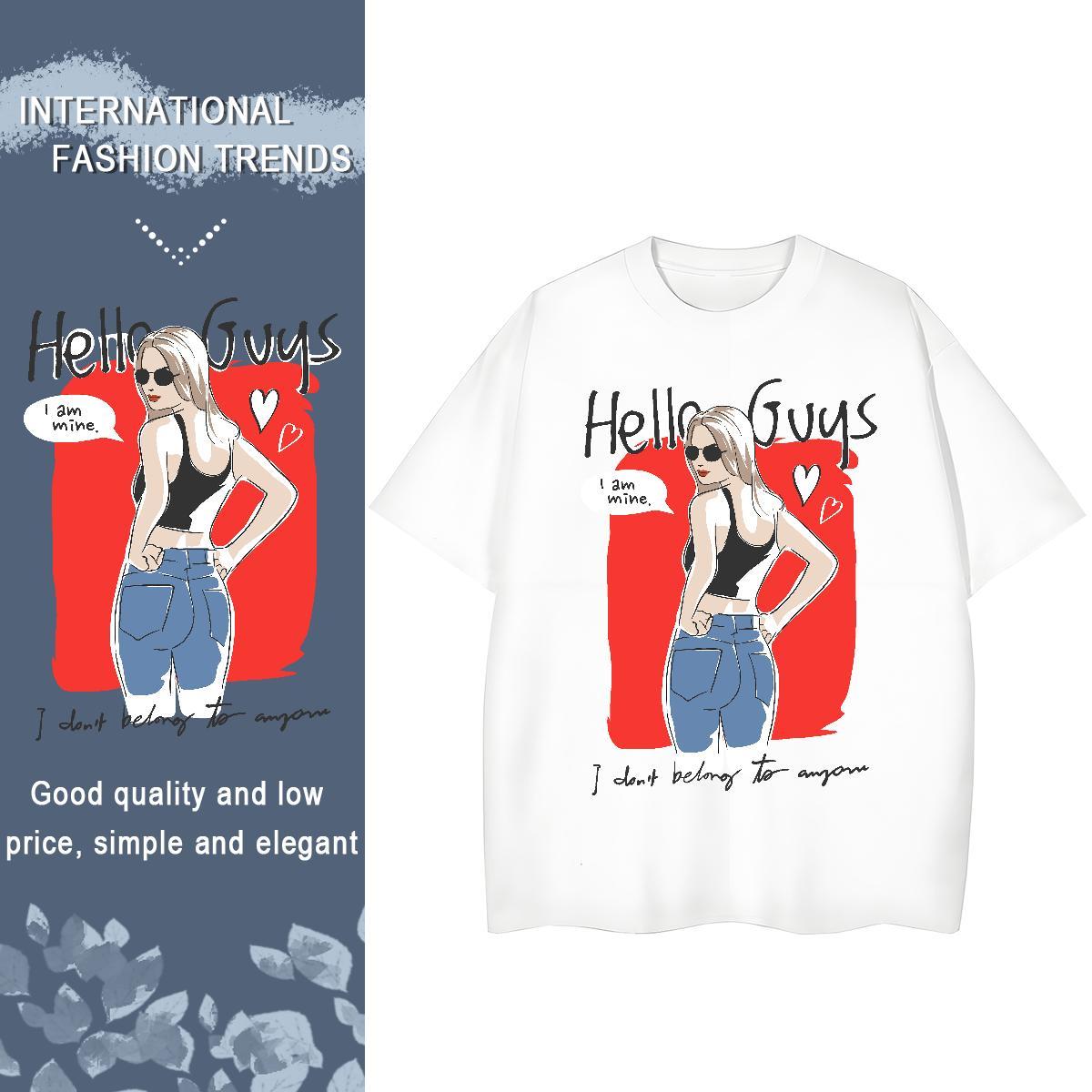 Designer T Shirts Women 100% Cotton 230g Comfortable Home Outdoor character Tshirt for Man Woman Designer Nice Cartoon Print Tees Shirts