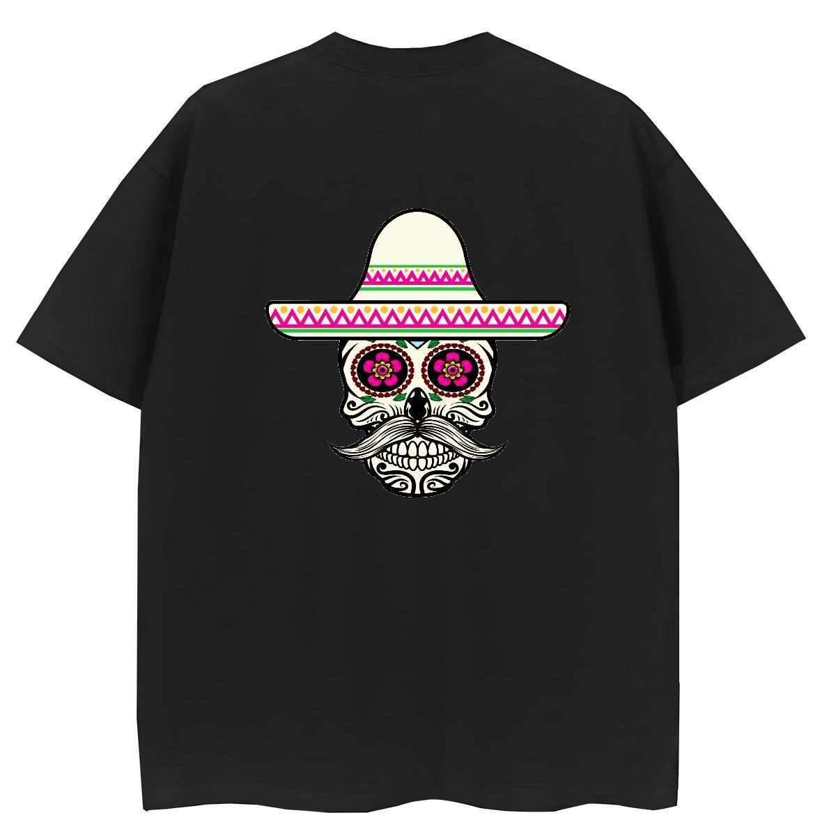 Designer T Shirt For Woman 230g 100% Cotton O Neck Short Sleeves Beach skull Unisex Tshirts Loose Floral Print Tops