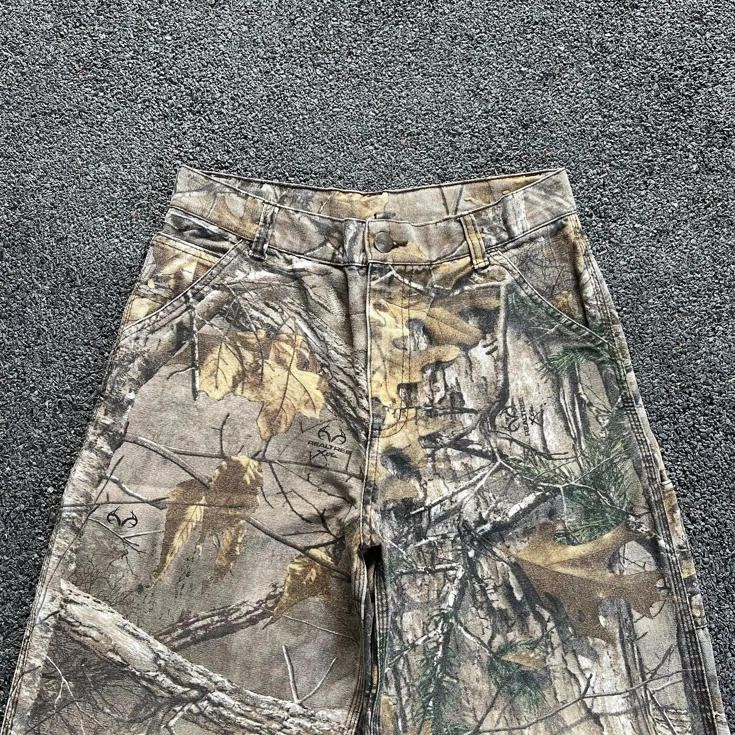 Y2k style leaf print jeans retro oversized hip-hop streetwear mens gothic womens fashionable loose pants 240930