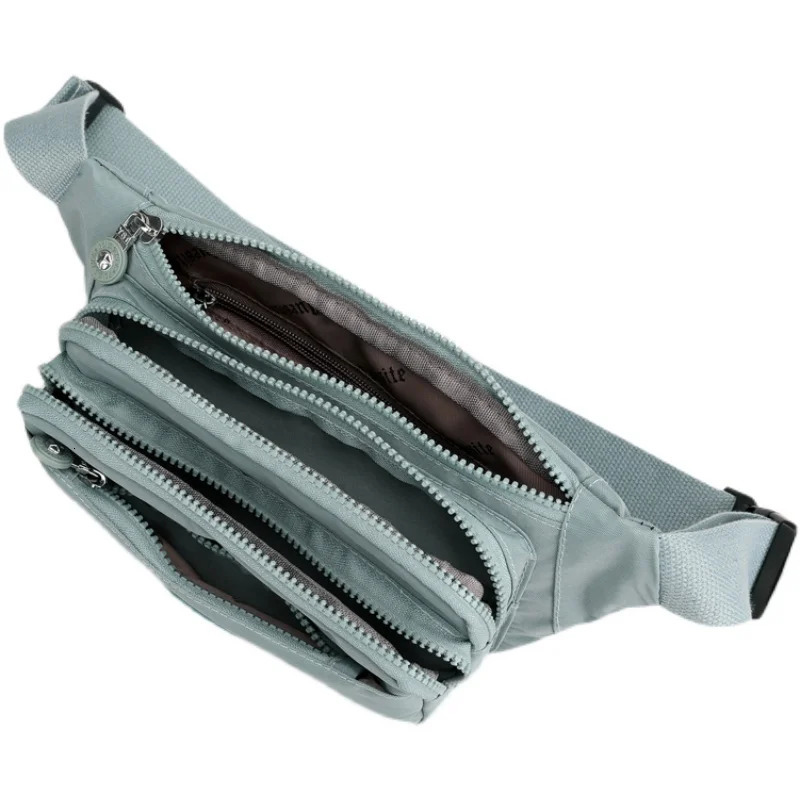 Solid nylon waist bag womens belt bag colorful homeless bag travel wallet mobile phone bag fashionable travel shoulder bag Monederos 241008
