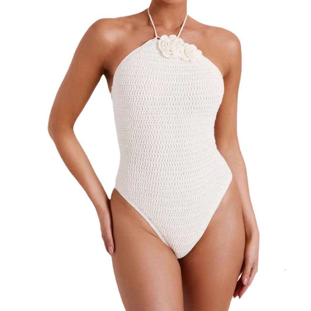 2024 New Hand Hook Sexy One-Piece Fashionable Women's Swimsuit Handmade