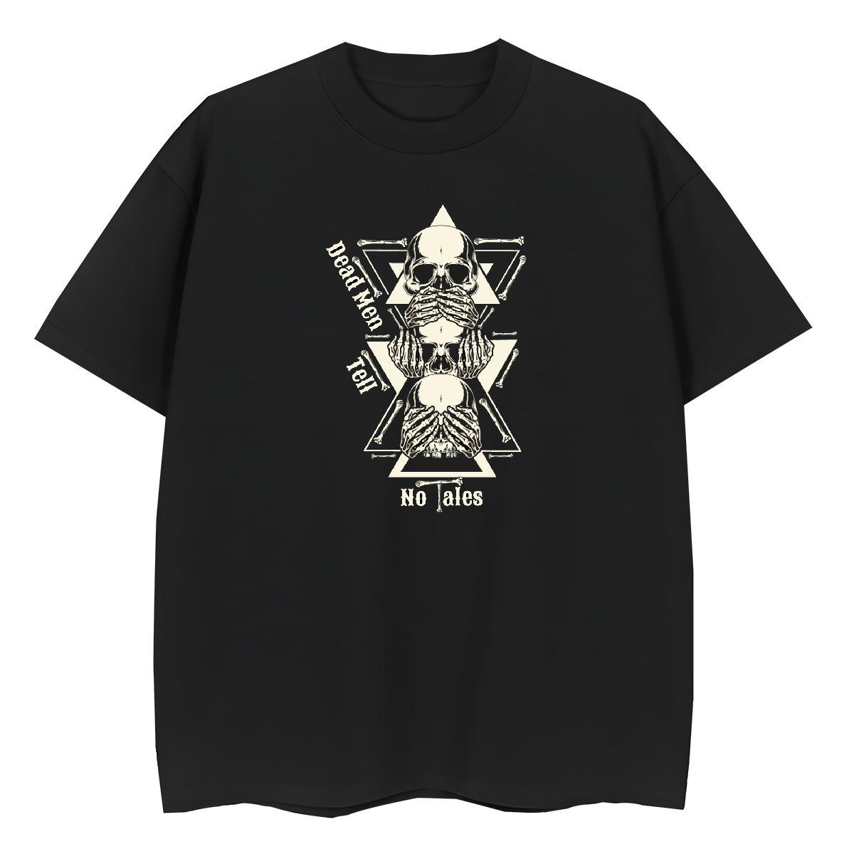 Designer T-Shirts for Women 230g Pure Cotton Comfortable Daily Wear skull Tshirt for Man Woman High quality Plus Size Cartoon Tops