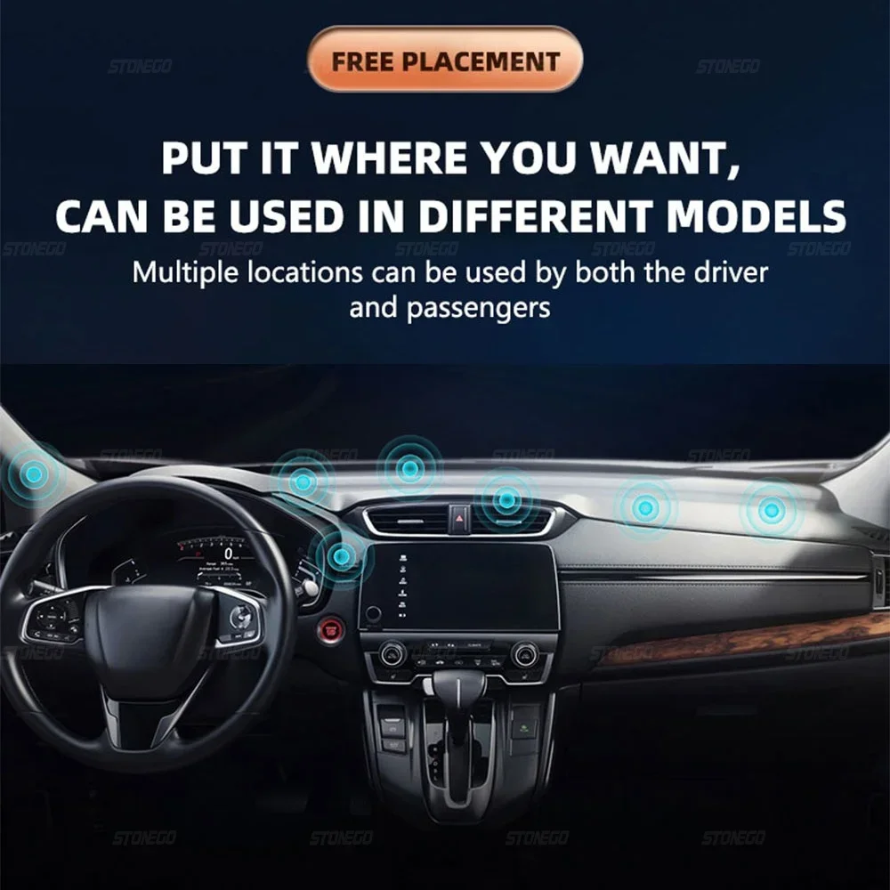 STONEGO Magnetic Car Phone Holder Dashboard Mini Round Shape Stand Magnet GPS Car Mount For Wall Suitable For Mobile Phone