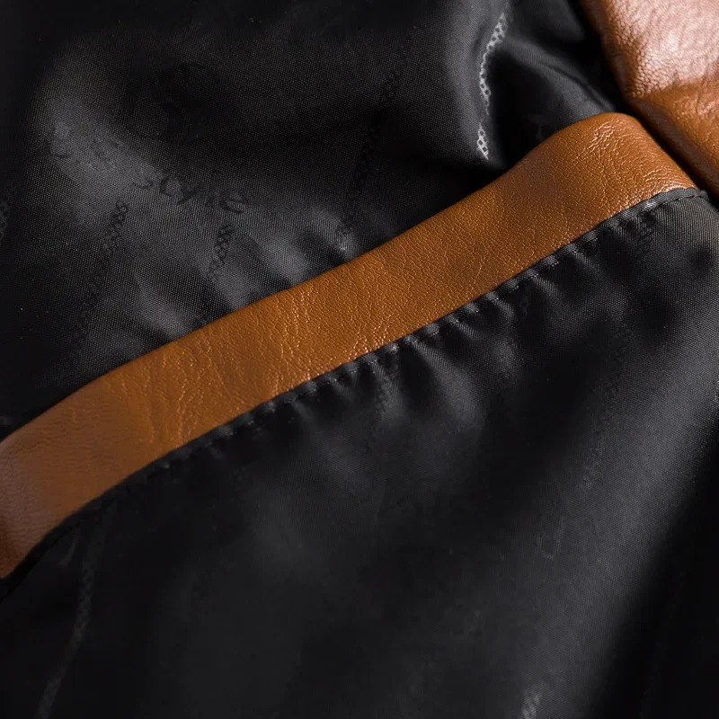 Leather Jacket Mens Slim Suit Spring And Autumn Biker 240930
