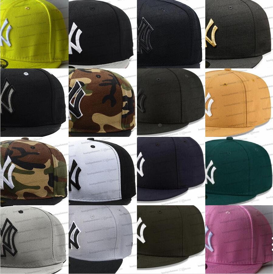 35 Colos Men's Baseball Fitted Hats Navy Blue Special New "York" Light Green Pink Black Grey Letter stitched Sport brown color All Team Full Closed Size Caps Oc11-02