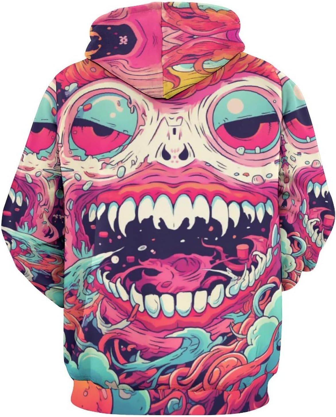 Hoodie for Mens Womens Novelty Colorful Graffiti Hoodie Autumn Winter Casual Long Sleeve Pullover Hoodies Men Graphic Hoodies sweatshirt keep warm