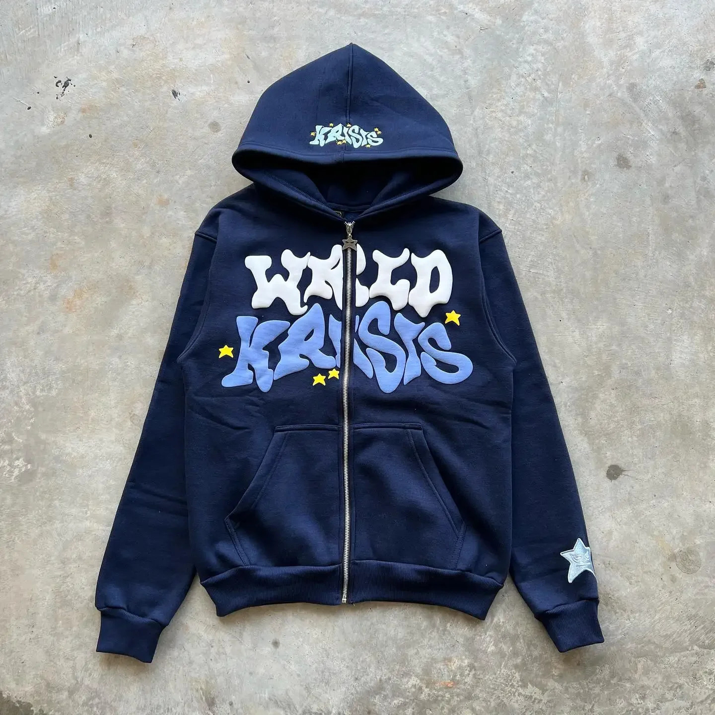 Y2K Streetwear Zip Hoodie Y2K Sportswear Hip Hop Letter Graphic Print Oversized Hoodie Harajuku Gothic Jacket Coats Clothes 241011