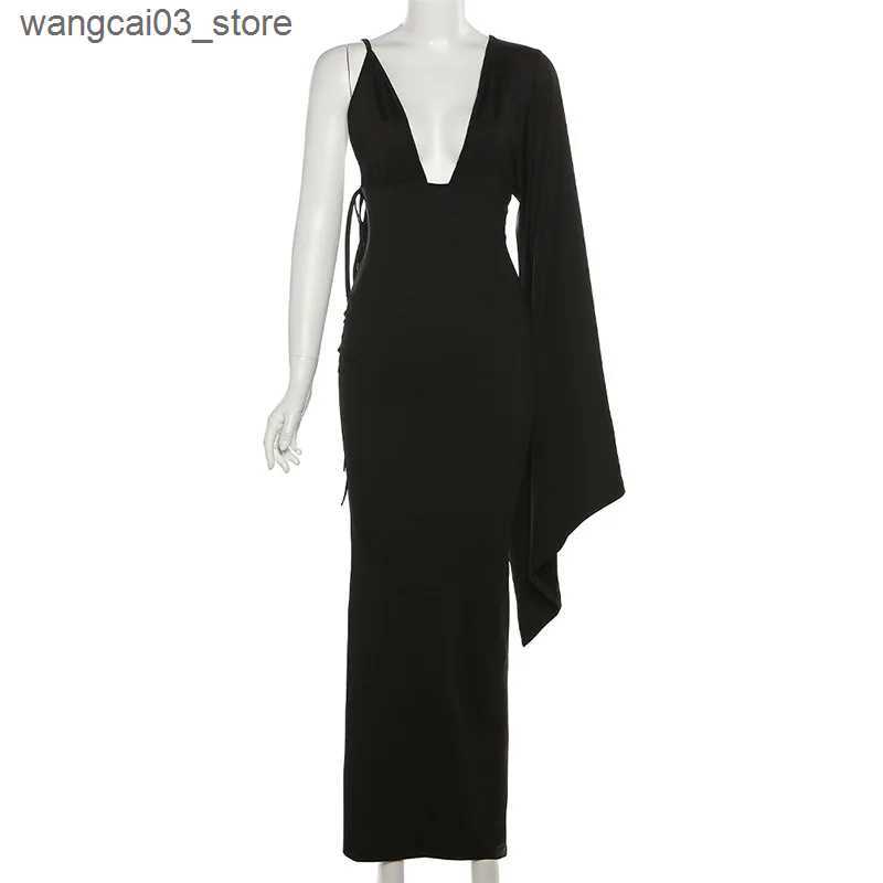 Maternity Dresses Maternity Dresses Photoshoot Elegant One Shoulder Sleeveless Low Cut Backless Evening Gown for Photography Maternity Wear L240910