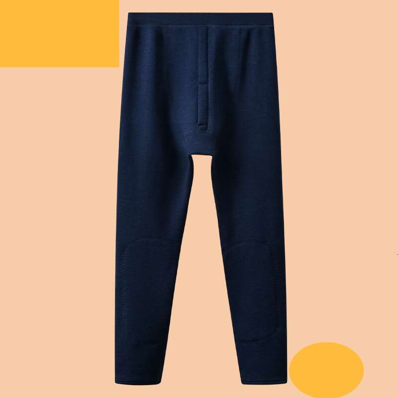 Warm men's autumn thickened and flannel, tight fitting underwear, woolen cotton string pants, winter