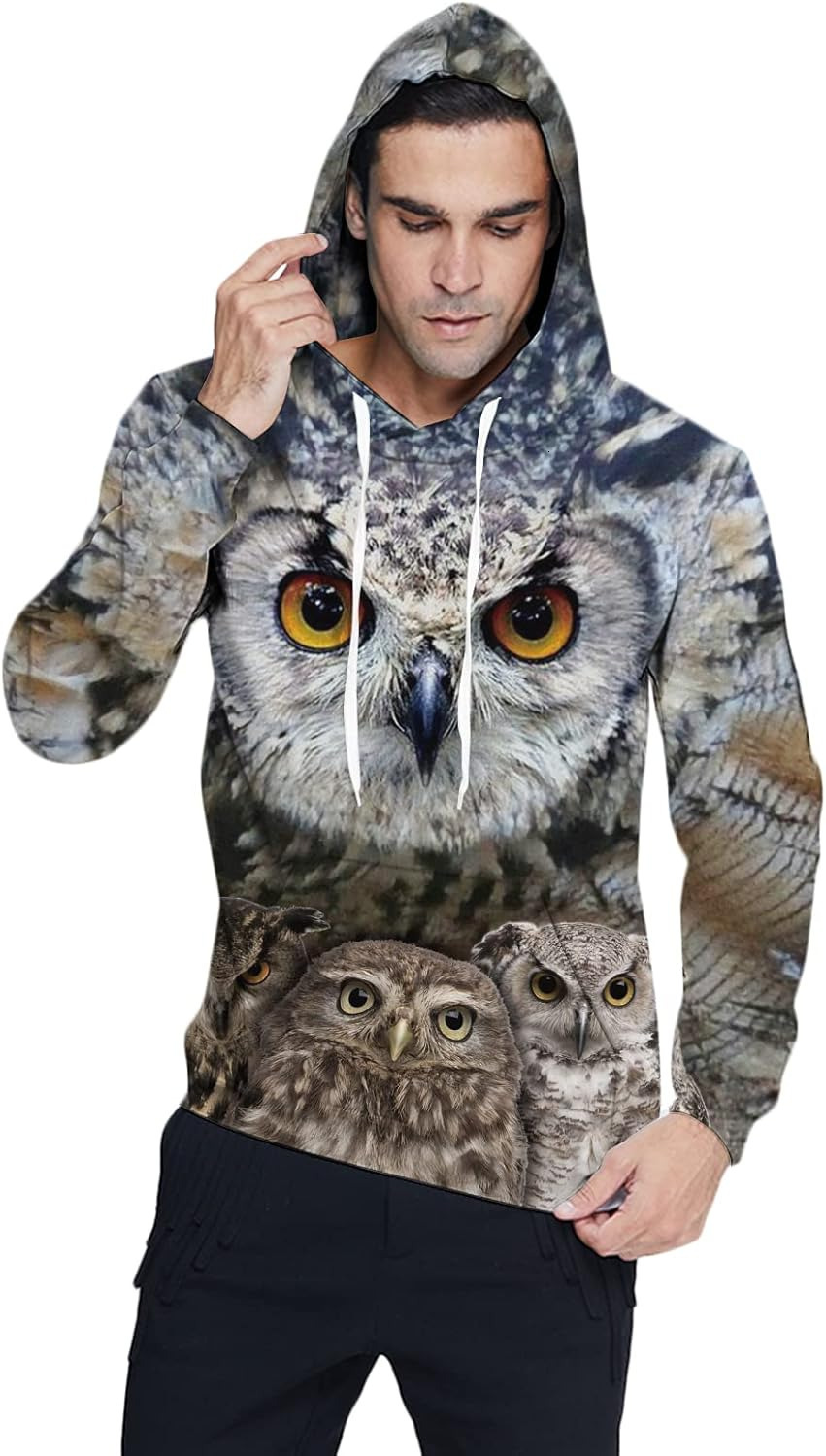 Hoodie for Mens Womens Hoodies for Men 3D Graphic Fleece Sweatshirts Pullover Novelty Cool Funny Hoody Hooded With Pockets Graphic Trendy Fashion