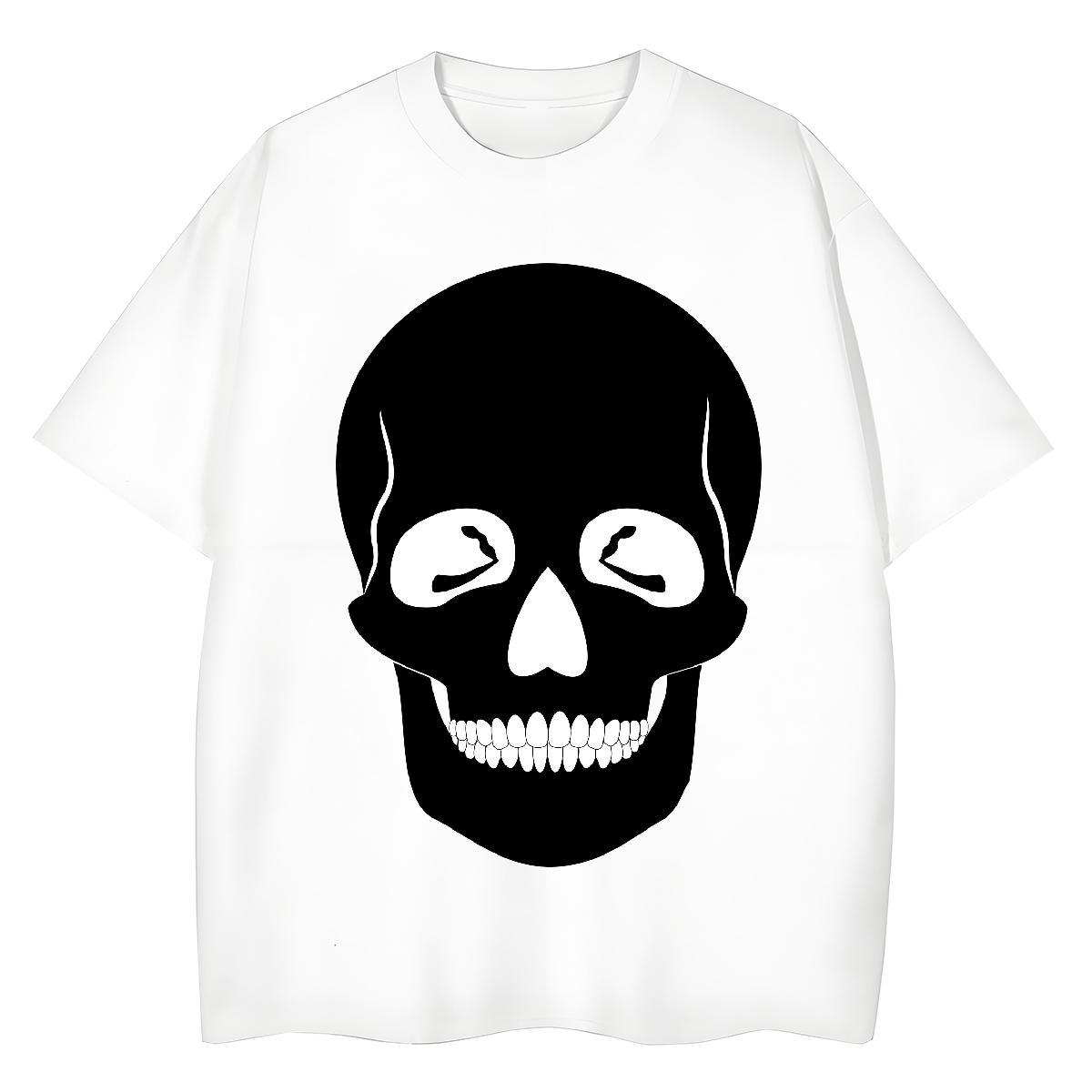 Designer T-Shirts 230g Pure Cotton Breathable Soft Home Outdoor skull Couples T Shirts Free Shipping Custom Print Oversized Wear