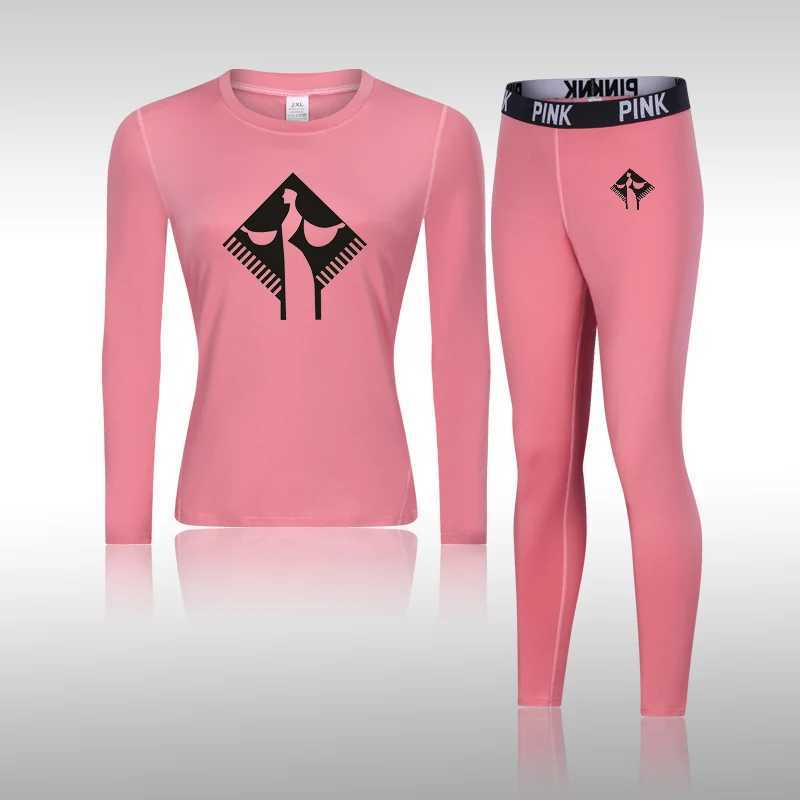 Women's Thermal Underwear Womens sauna suit quick drying hot underwear compression exercise fitness running set ski underwear set Y241011AX0U