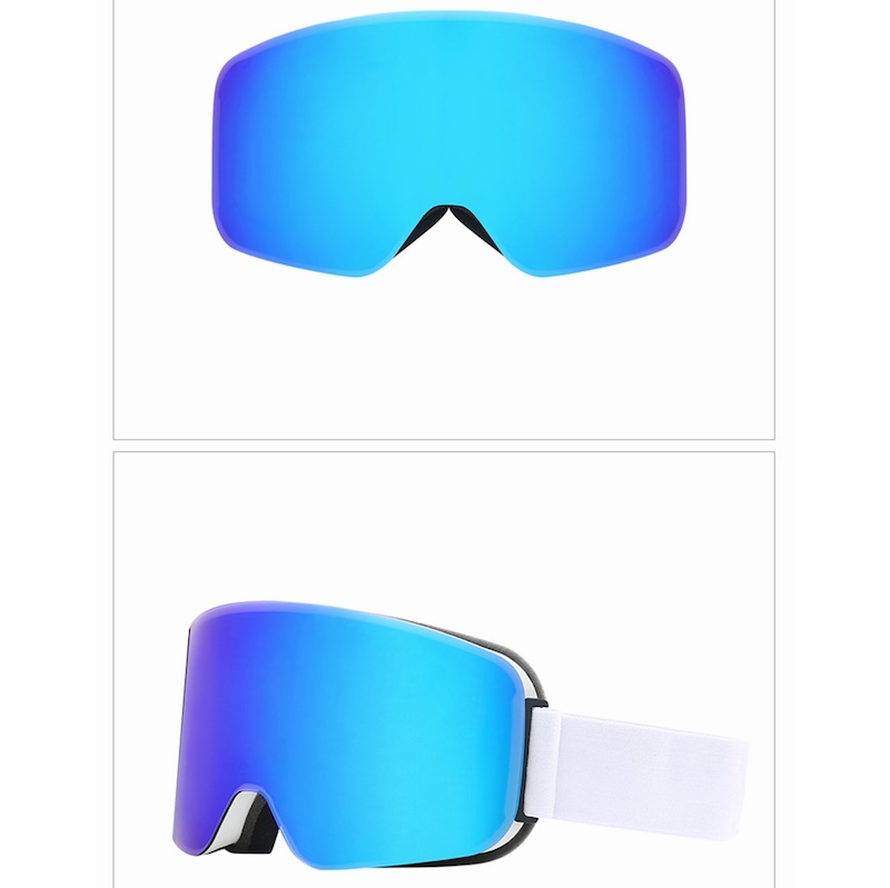 Ski Snowboard Goggles Men Women Oversized Skiing Eyewear Mask UV 400 Snow Protection Over Glasses Adult Double Anti-Fog Cylindrical Sports Sunglasses 