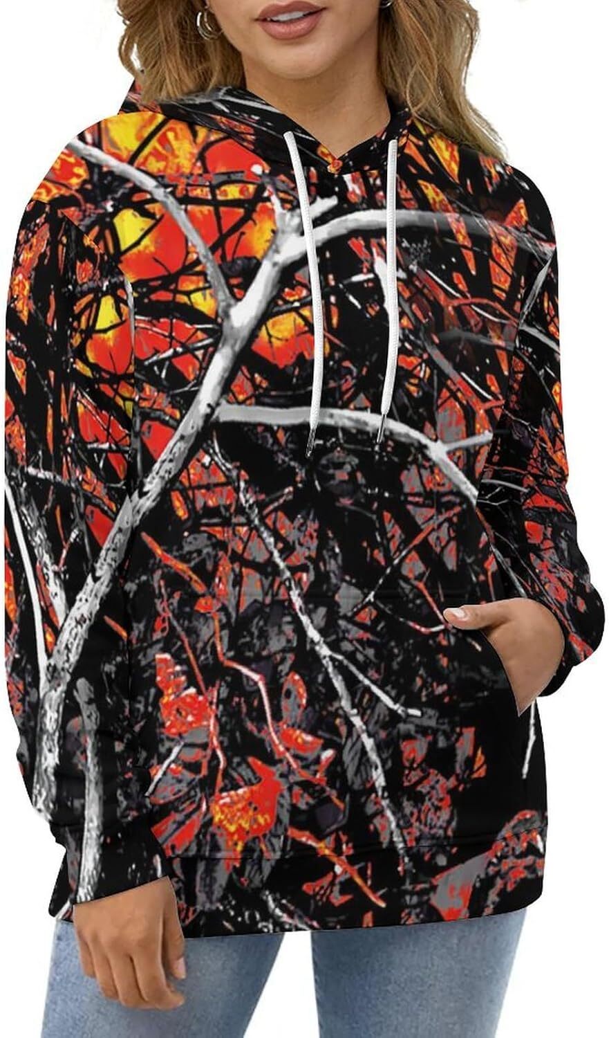 Hoodie for Mens Womens Mens Camo Hoodie Sweatshirt Fall Fashion Drawstring Casual Long Sleeve Pullover Camouflage Costume Graphic keep warm
