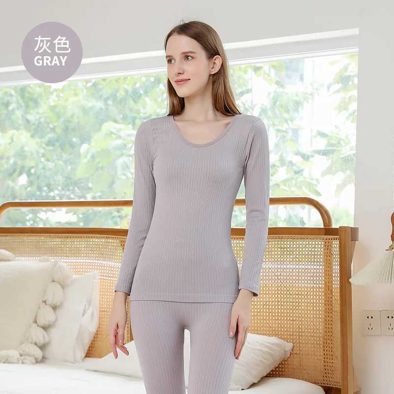 Womens Thermal Underwear Womens Hot Underwear Winter Long Sleeve Bottom Seamless Warm Underwear Womens 2piece Set Womens Hot Secondary Leather Jacke Y