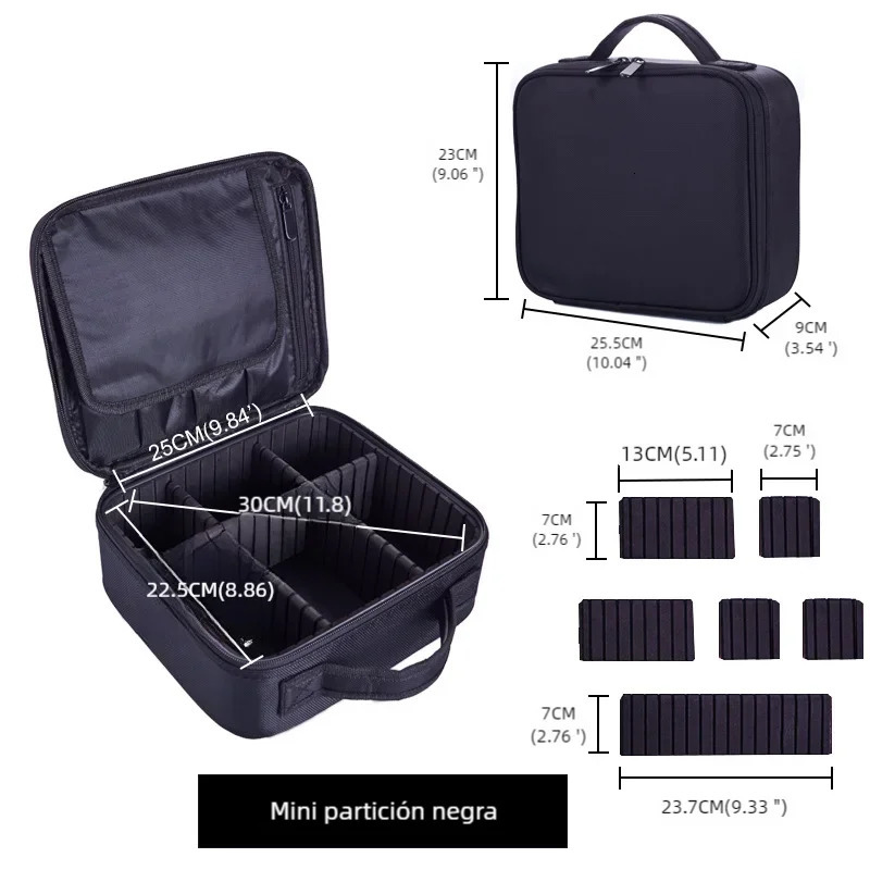 Oxford Clothing Makeup Bag Travel Essential Makeup Box Company Large Capacity Beauty Brush Embroidery Tool Storage 241008