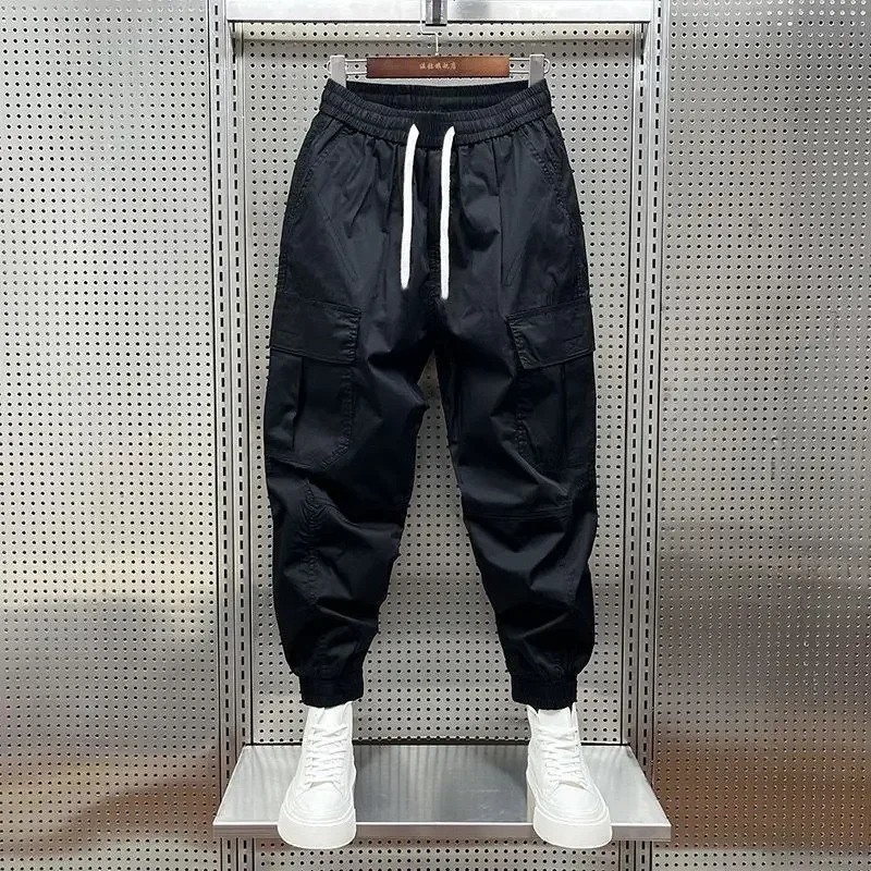 Mens Trouser Harem Mens Cargo Pants Multi Pocket Summer Emo Casual Harajuku Regular Suitable for Y2k Long Clothing 241007