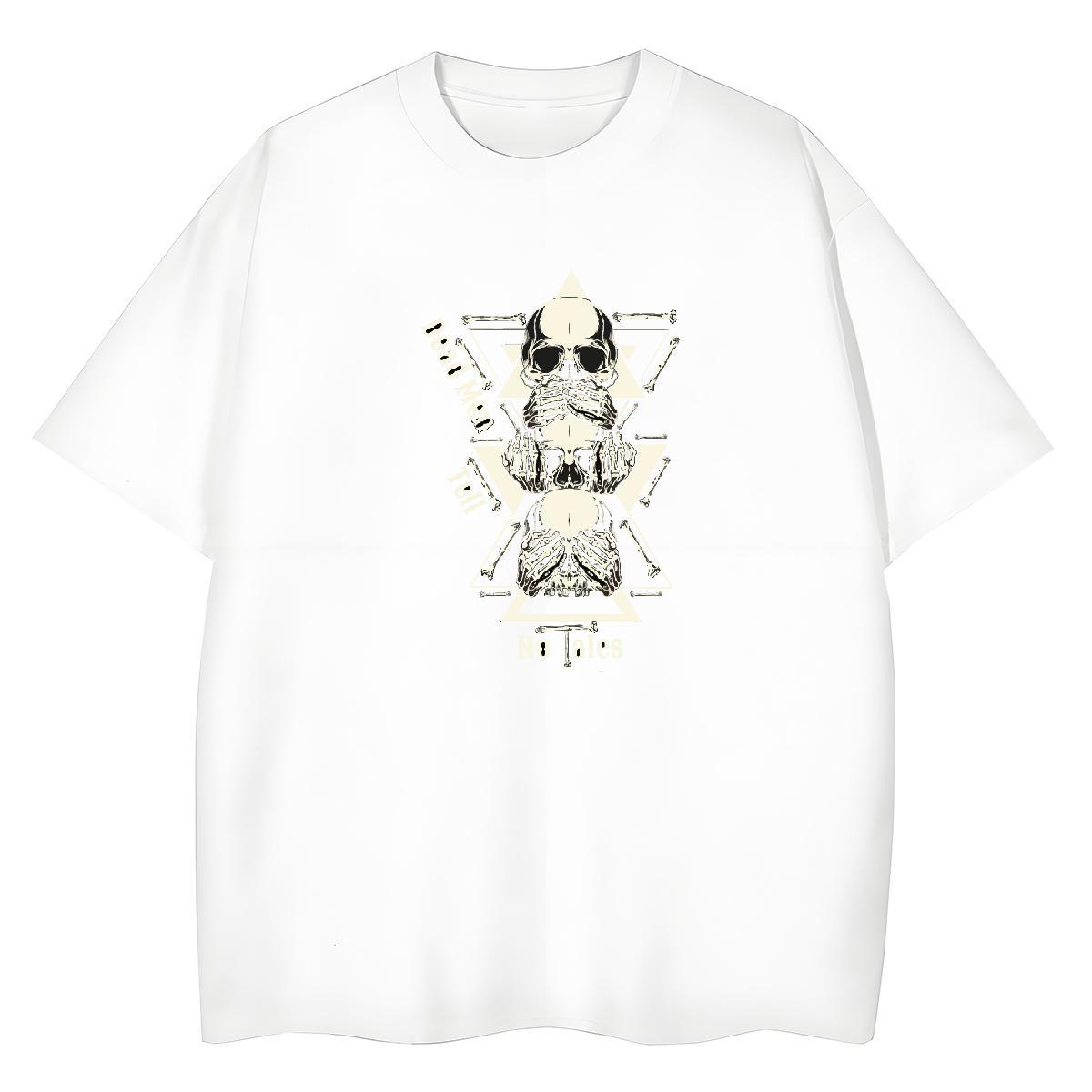 Designer T-Shirts for Women 230g Pure Cotton Comfortable Daily Wear skull Tshirt for Man Woman High quality Plus Size Cartoon Tops