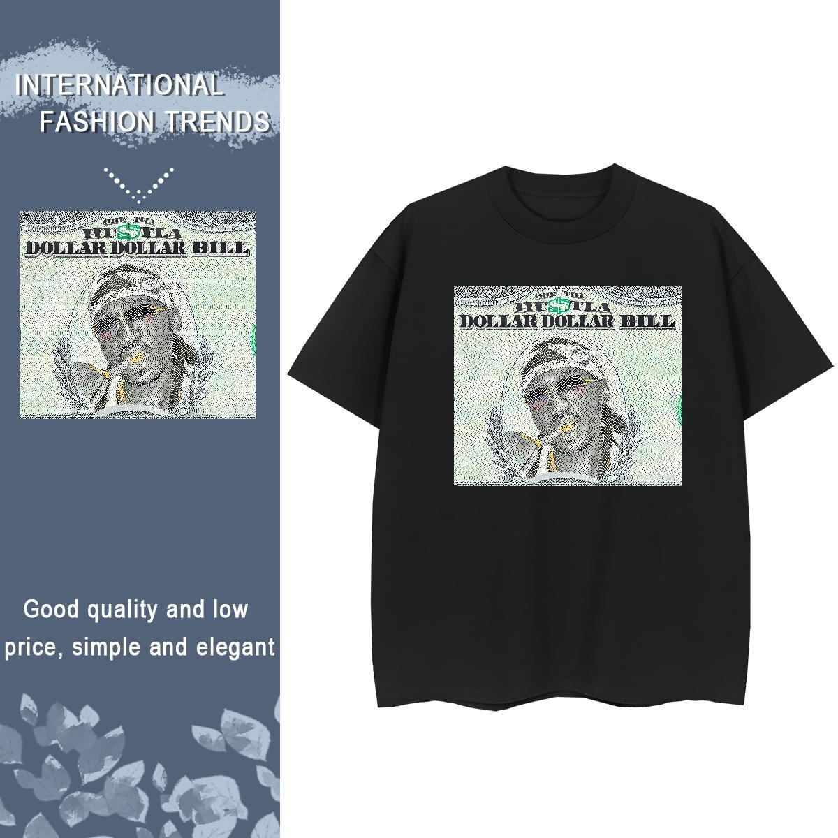 Custom T Shirt For Woman 100% Cotton 230g Breathable Soft Hip Hop cash Unisex Tshirts 5A Oversized L-4XL Clothes Shirt