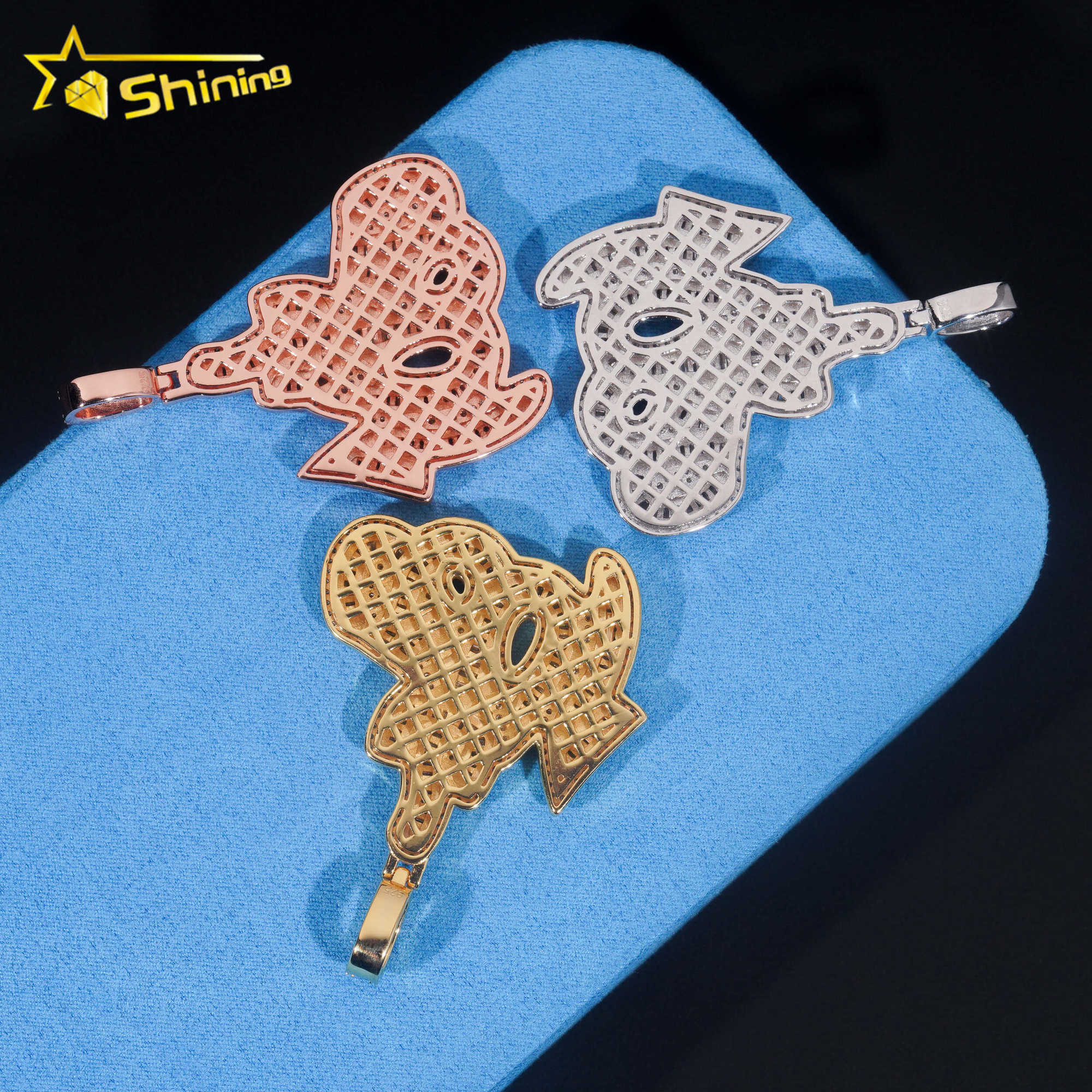 Ready To Ship Baguette Moissanite Allah pendant 925 sterling silver GRA moissanite pass diamond tester iced out diamond Jewelry