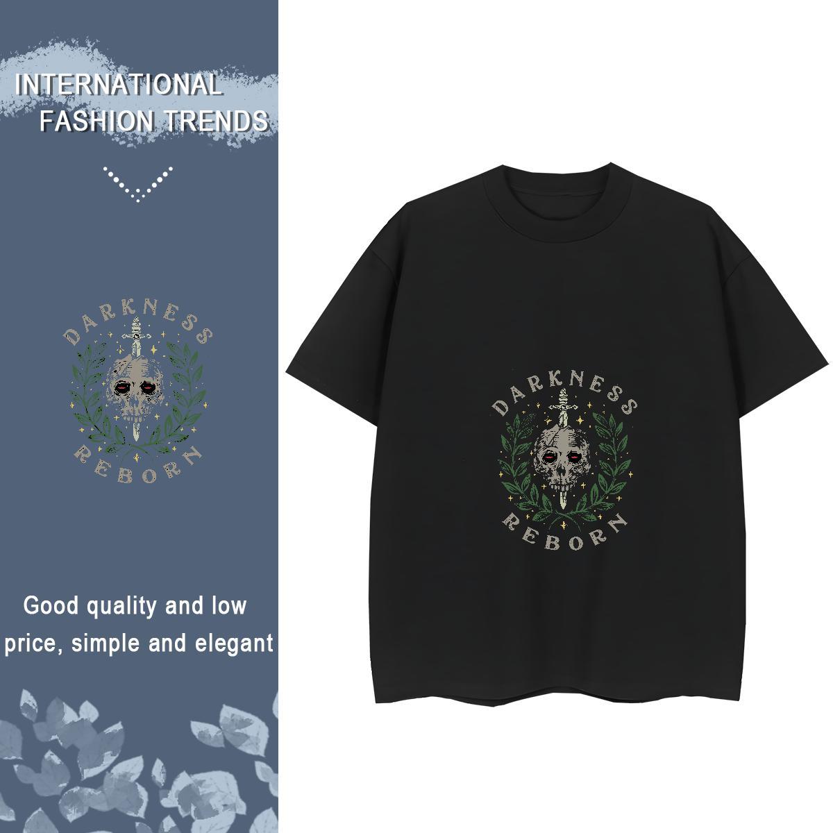 Stylist Womens T Shirts 230g Pure Cotton Short sleeve Soft Daily Wear skull Woman Tshirt Designer Anime Tops Shirt