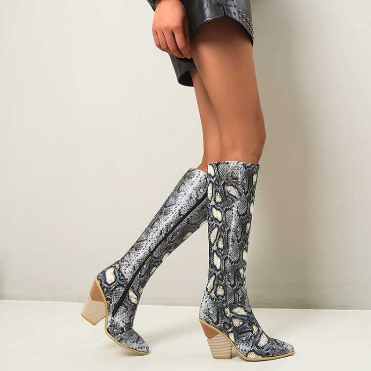 Sexy Pink Martin Boots High-heeled Womens Boots Pink Long Fashion Boots With Thick Heels High Boots 240826