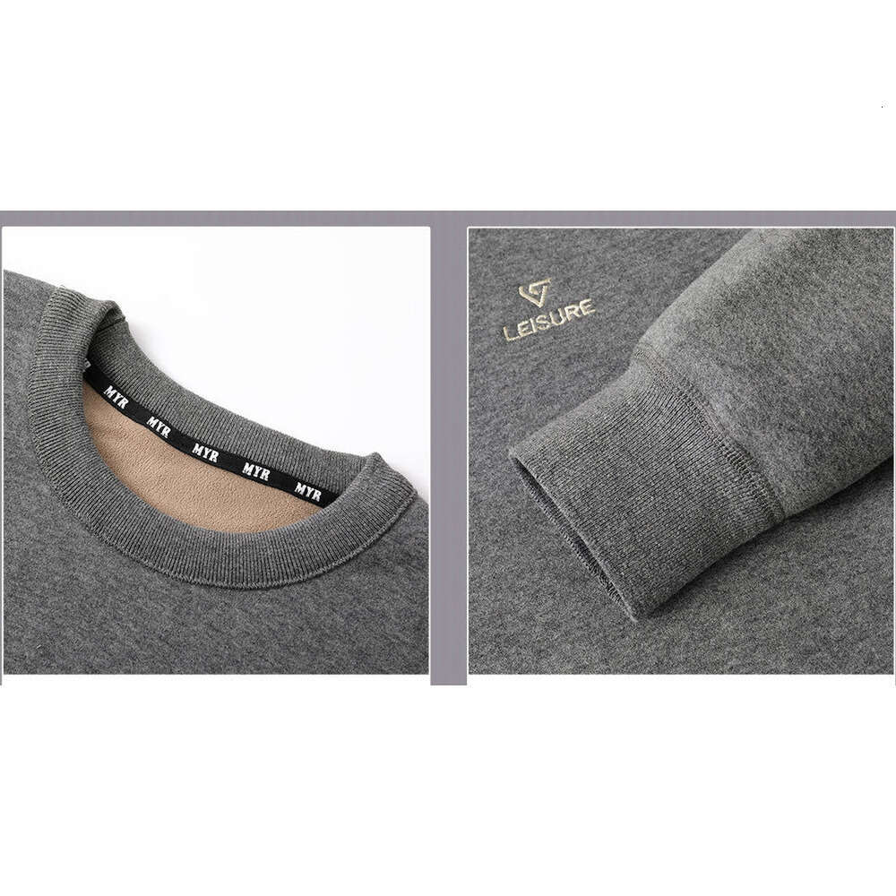 Men's warm cotton jacket, single piece top, lamb fleece mid neck knitted sweater with thick fleece, winter fashion base shirt