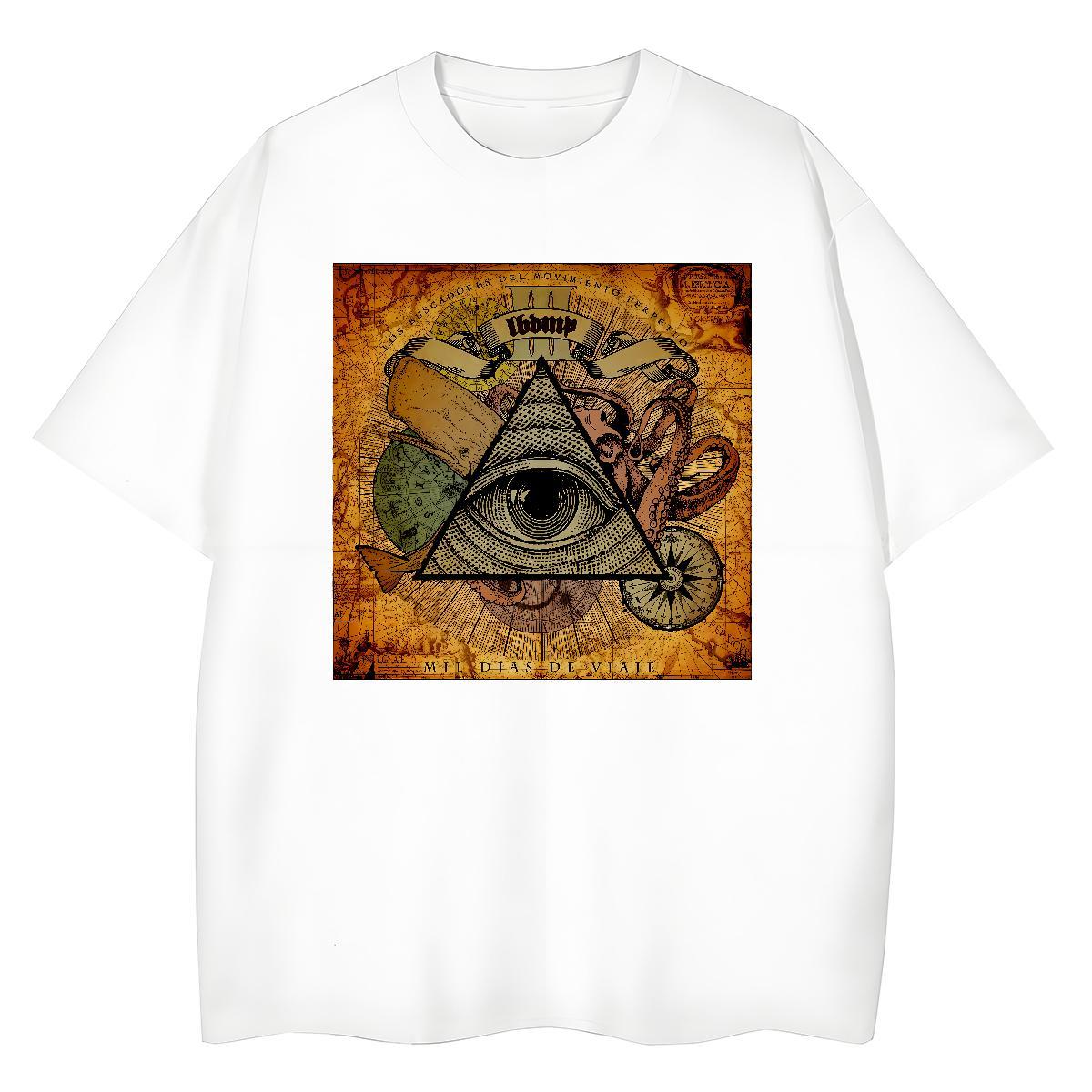 Fashion New T Shirt For Woman 100% Cotton 230g Breathable Soft Home Outdoor eye of the devil Women Tees Lady Customized Print Tops Shirt
