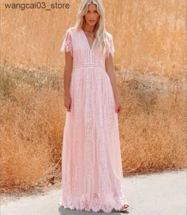 Maternity Dresses New Autumn Maternity Dresses Summer Women V Neck White Lace Short Sleeve Pregnant womens photography dress Pregnancy Dresses L240910