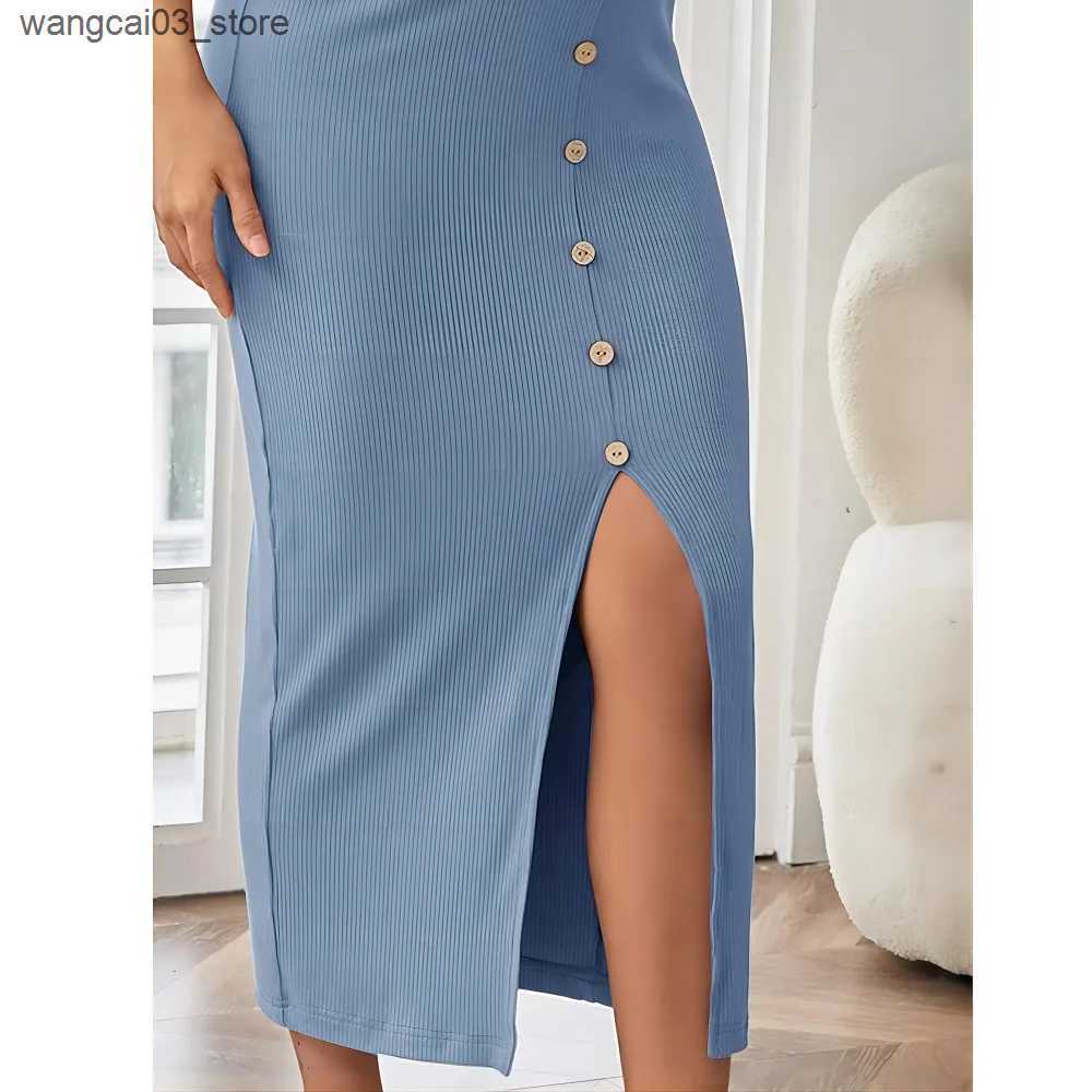 Maternity Dresses European and American Fashion Sexy Hem Slit Pregnant Button Camisole Dress Summer Hot Slim A Line Sling Dress 24ss Y2k Pregnancy L24