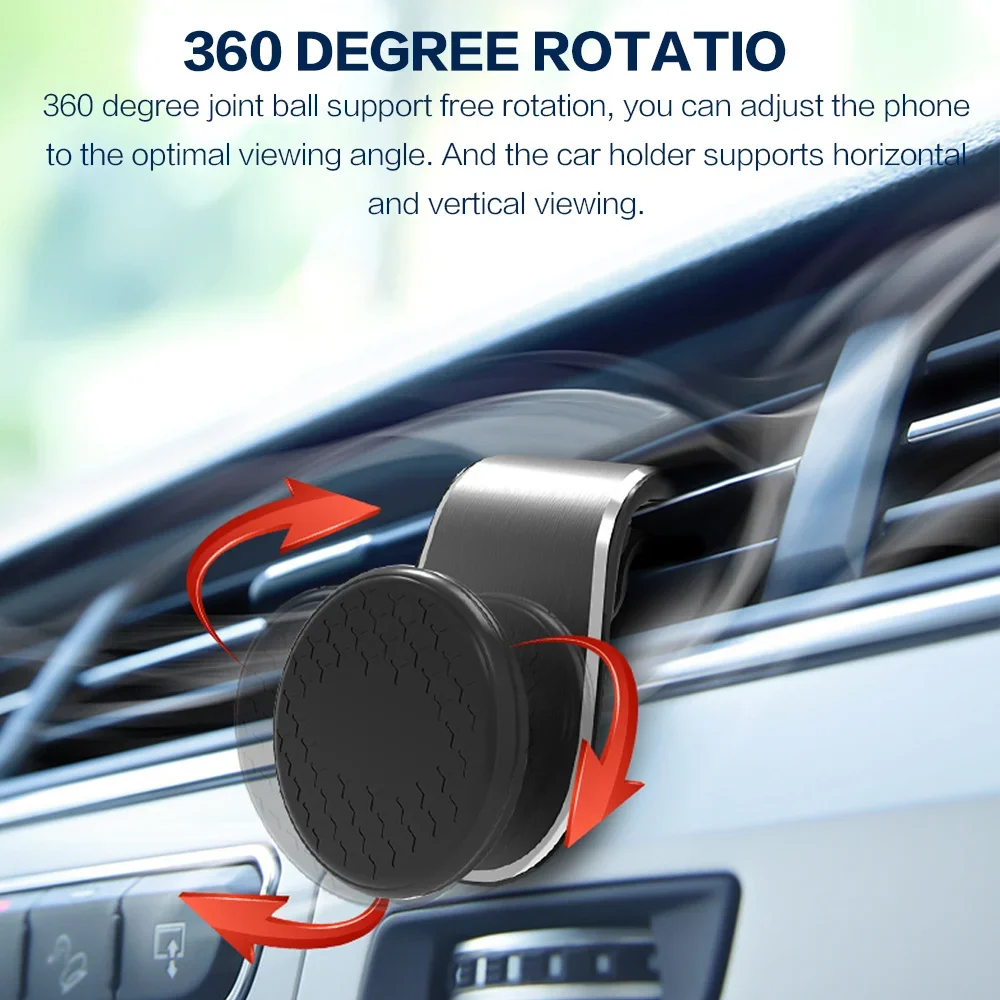 STONEGO 360 Metal Magnetic Car phone Holder Universal Magnet Air Vent Mount in Car Mobile Phone Holder Stand